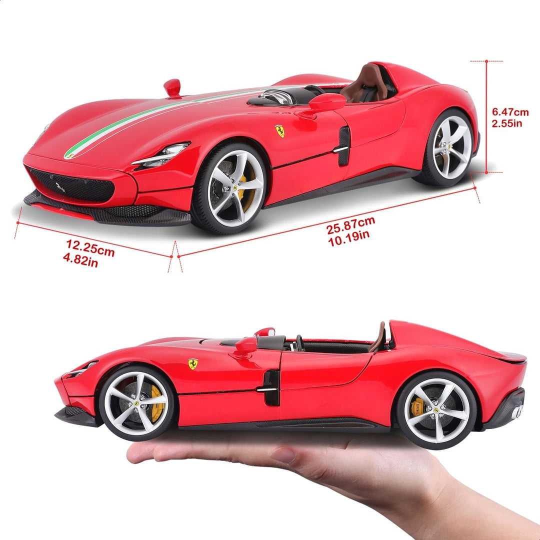 Bburago 18-16909 Ferrari Monza SP1 Modellauto im Massstab 1:18, Verschiedene Designs und Farben
