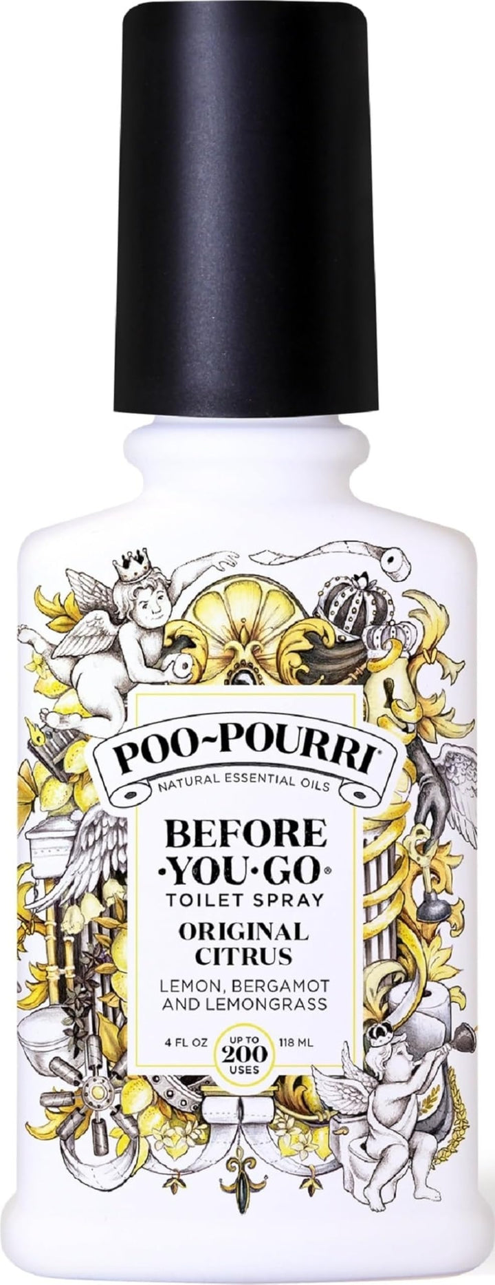 Poo-Pourri Before-You-Go WC-Spray 4 oz weiss Original Citrus Scent 118 ml (1er Pack), Original Citru