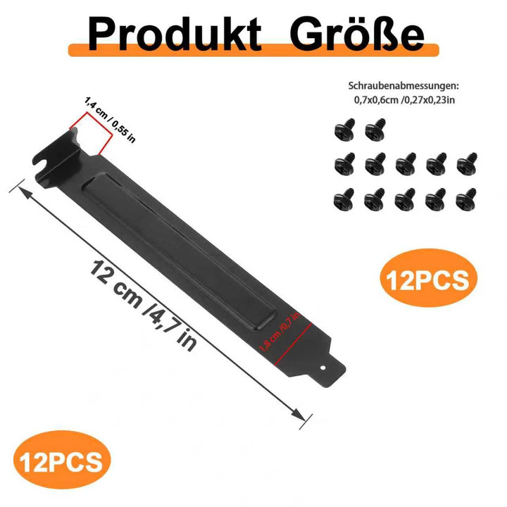 PCI Slot Abdeckung 12 Stück, 120X 18MM PCI Steckplatzabdeckung, Steckplatzabdeckungen, Hartstahl Sta