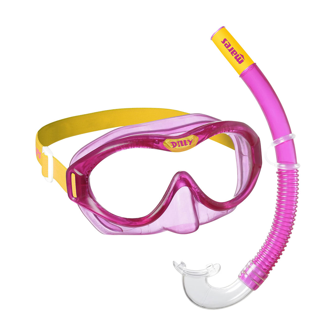 Mares Jungen Dilly Combo Schnorchelmaske Einheitsgrösse Rosa/Gelb, Einheitsgrösse Rosa/Gelb