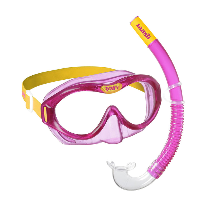 Mares Jungen Dilly Combo Schnorchelmaske Einheitsgrösse Rosa/Gelb, Einheitsgrösse Rosa/Gelb