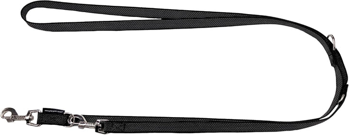 Hundeleine gummiert verstellbar/Doppelleine gummiert für mittlere und grosse Hunde / 2m / 2,40m / 2,