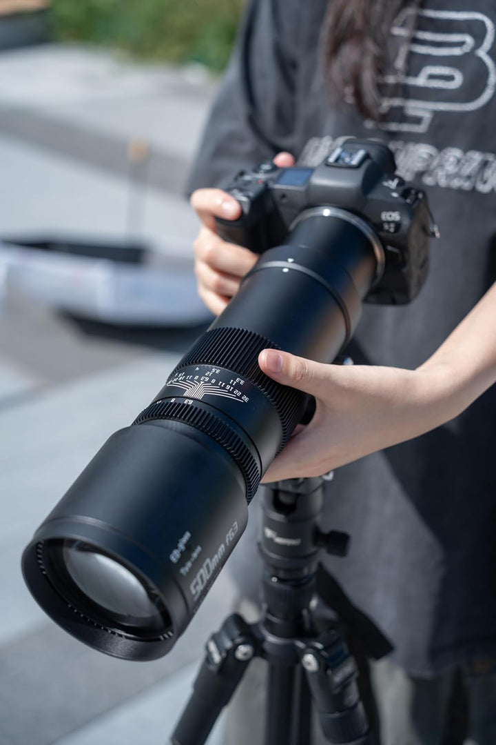 TTArtisan 500 mm F6.3 Teleobjektiv mit Metallgehäuse, kompatibel mit L-Halterung (Vollformat), Schwa