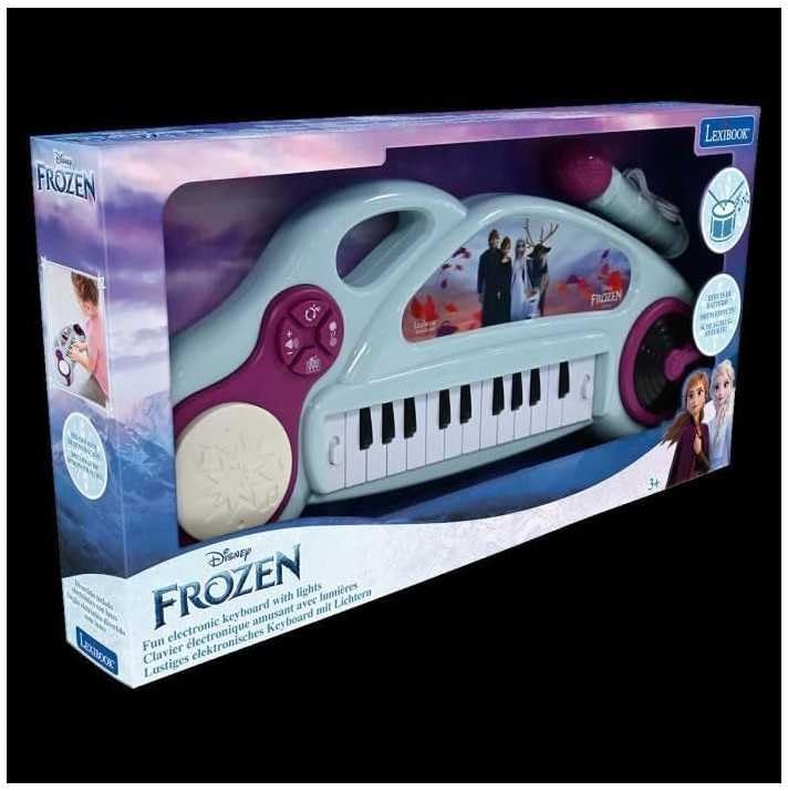 Lexibook, Die Eiskönigin, Elektronisches Klavier für Kinder mit Lichteffekten, Mikrofon, Schlagzeug,