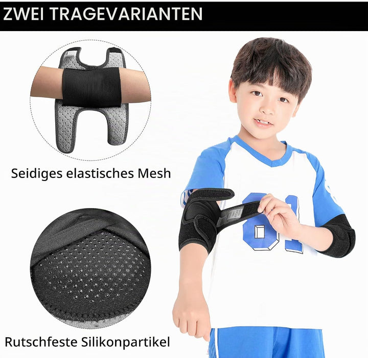 ONTYZZ Kinder Ellenbogenschützer Unterstützung Einstellbar Weiche Kinder Ellenbogenbandage Protector
