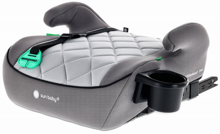 SUN BABY LITTLENEST PRO ISOFIX Sitzerhöhung 125-150 cm i-Size R129 - Grau, Grau