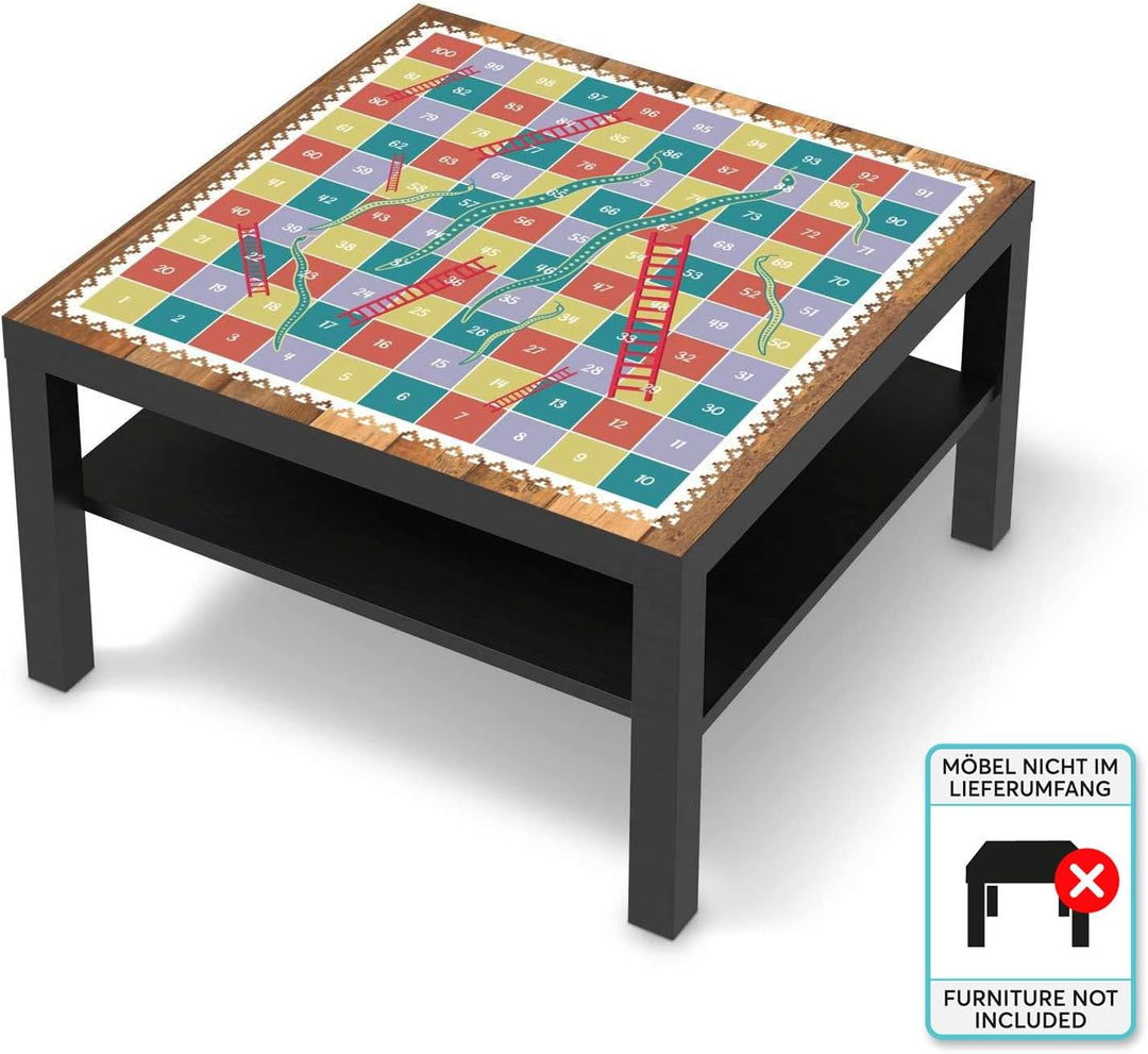 Möbelfolie selbstklebend für Kinder - passend für IKEA Lack Tisch 78x78 cm I Tolle Möbelaufkleber fü