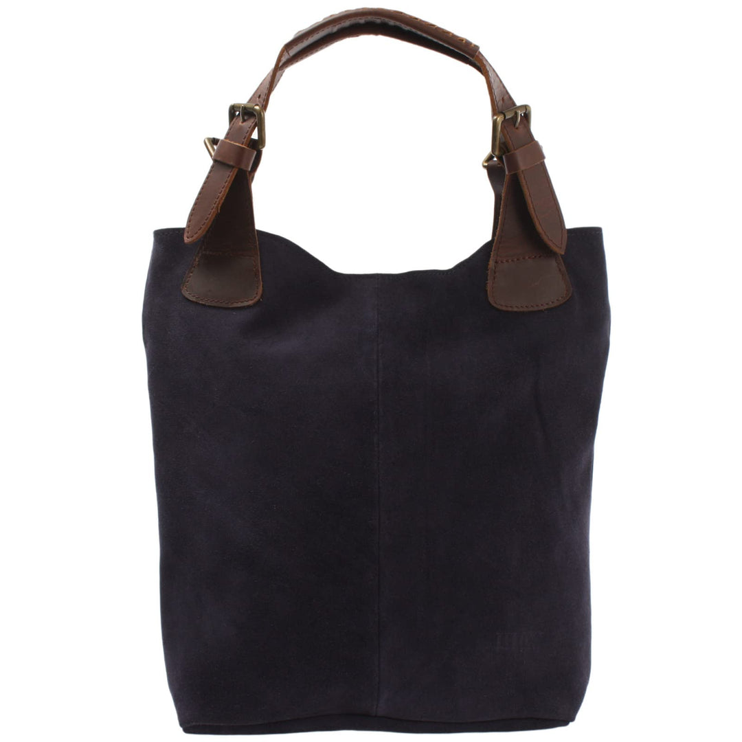 LECONI Henkeltasche Echt-Leder Wildleder Damentasche Handtasche für Damen Shopper für Freizeit, Büro