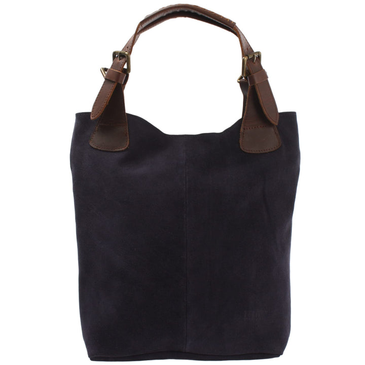 LECONI Henkeltasche Echt-Leder Wildleder Damentasche Handtasche für Damen Shopper für Freizeit, Büro