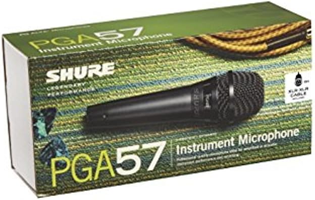 Shure PGA57 Dynamisches Instrumentenmikrofon mit Nierencharakteristik, inkl. XLR-Kabel Schwarz PGA57