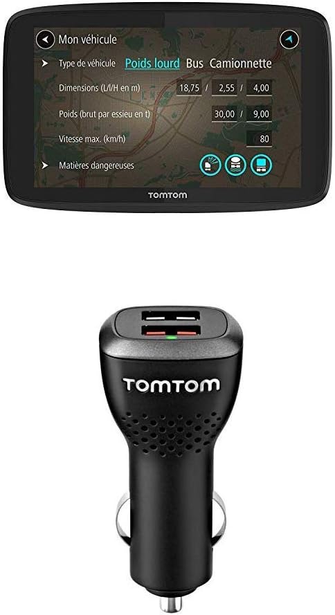 TomTom GO Professional 520 LKW-Navigationsgerät (Updates über Wi-Fi, 12,7 cm (5 Zoll), Smartphone-Be