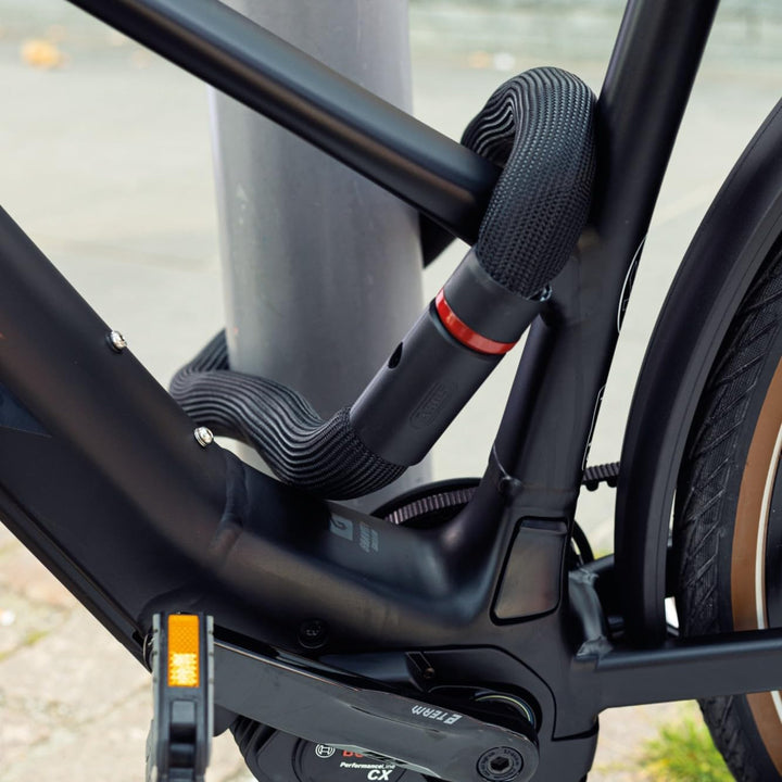 ABUS Kettenschloss Goose Lock – biegsames, klapperfreies Fahrradschloss aus gehärtetem Stahl – 6 mm