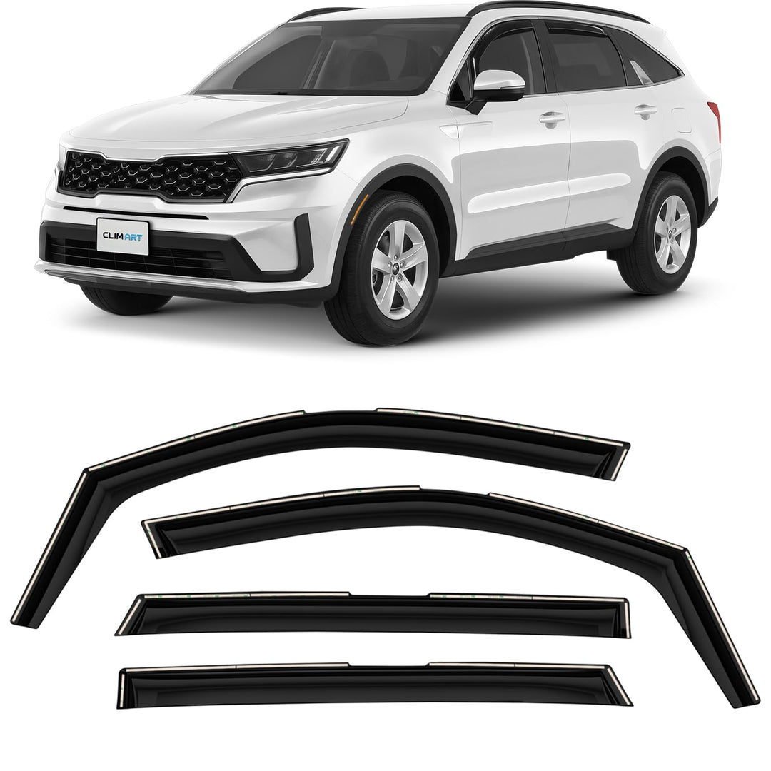 CLIM ART Windabweiser für/kompatible mit Kia Sorento 2020-2025 SUV MQ4 - Integrierte Regenabweiser -