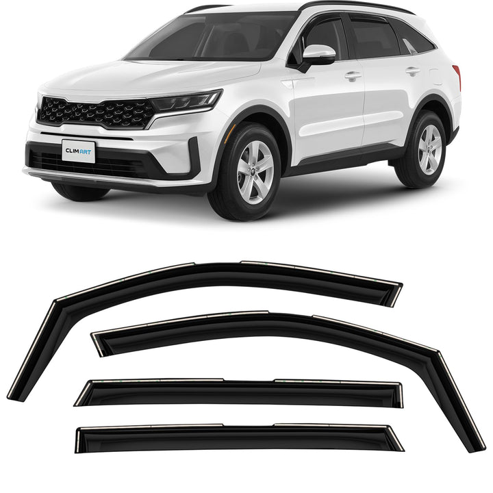 CLIM ART Windabweiser für/kompatible mit Kia Sorento 2020-2025 SUV MQ4 - Integrierte Regenabweiser -