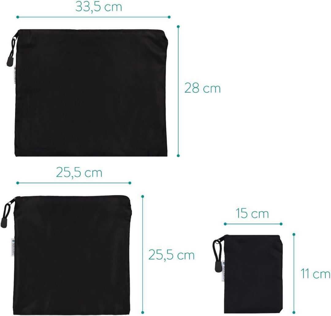 Navaris Koffer Packbeutel Set 7-teilig - 7X Schuhbeutel Wäschebeutel Reise Packtaschen - Rucksack Or