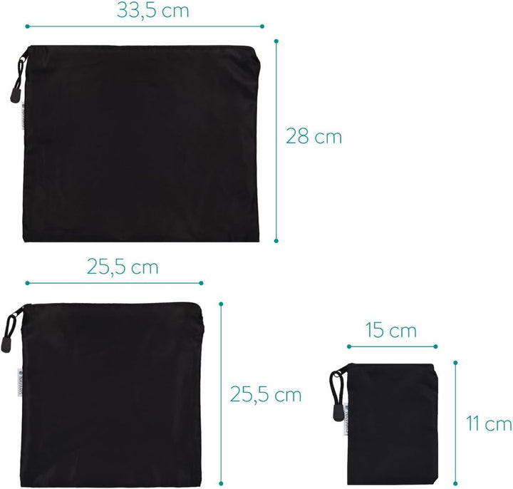 Navaris Koffer Packbeutel Set 7-teilig - 7X Schuhbeutel Wäschebeutel Reise Packtaschen - Rucksack Or