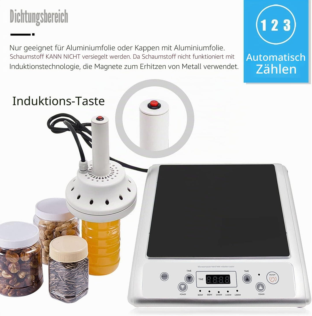 NEWTRY 20-130 mm Induktions Flaschenversiegler Einstellbare Elektromagnetische Versiegelungsmaschine