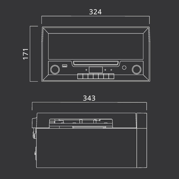 Muse MT-110 B Retro Plattenspieler mit USB, AUX-In, CD, Bluetooth schwarz