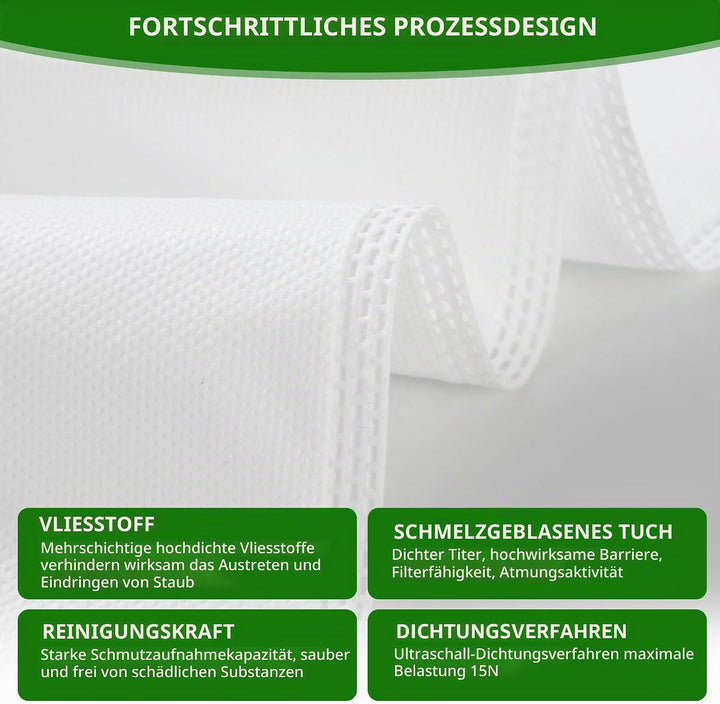 12 Stück KFI 487 Staubsaugerbeutel für Kärcher WD4,WD5,WD6,WD5P,WD6P, MV4, MV5, MV6, KNT4, Nass Troc
