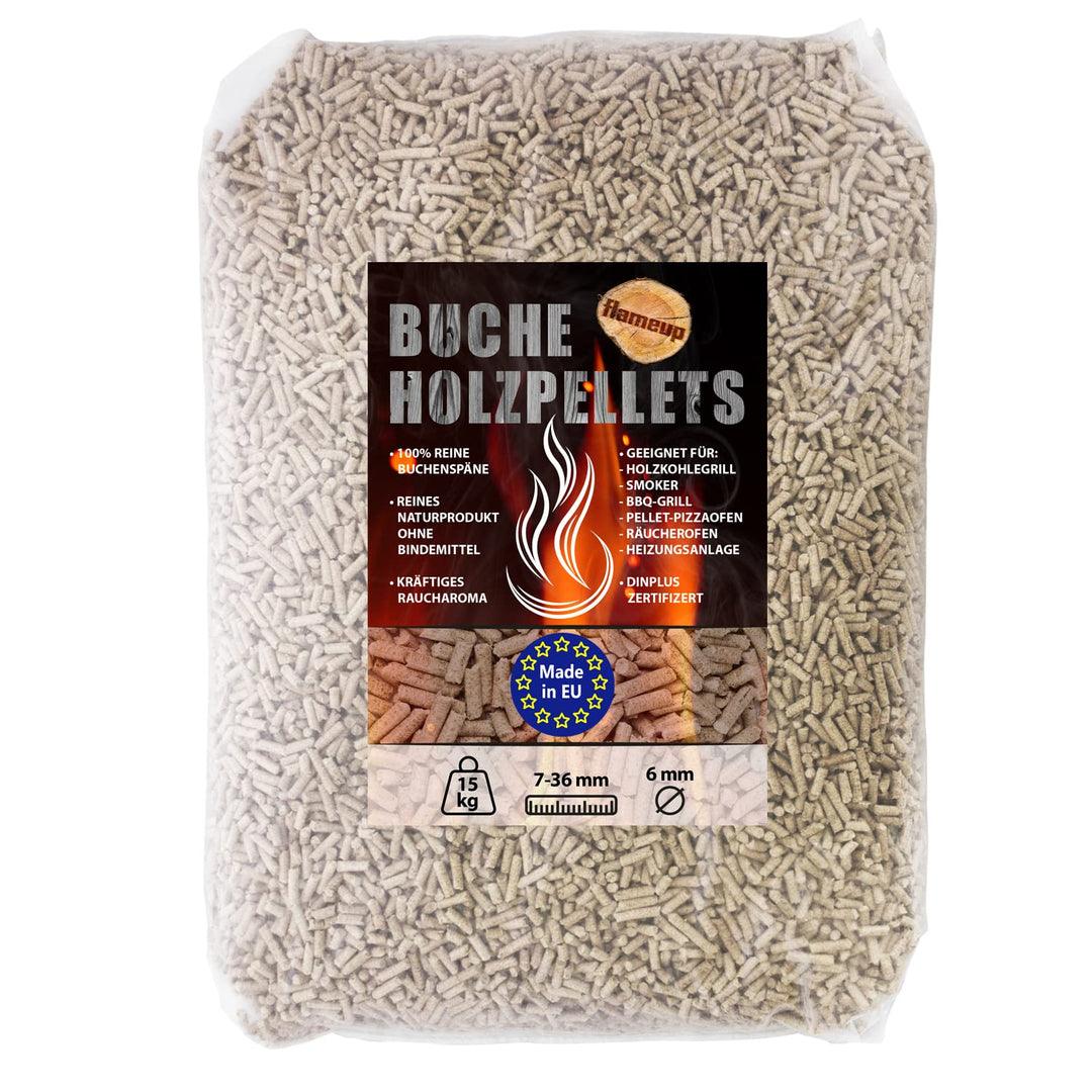 Buche Pellets 15 kg 30 kg Grill Smoker Holz Pizzaofen BBQ Pellet Outdoor Ofen Grillen Chunks Holzpel