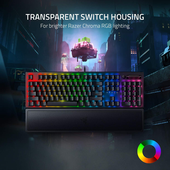 Razer BlackWidow V3 (Green Switch) - Mechanische Gaming Tastatur (Klickende Mechanische Switches, Do