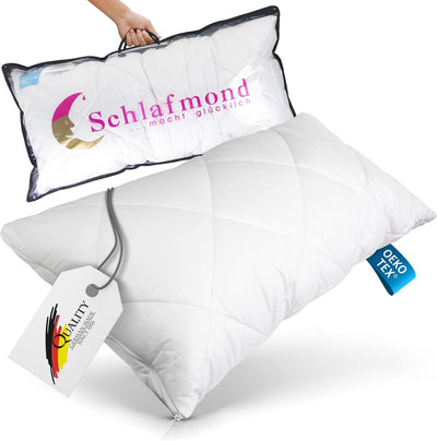 Schlafmond Medicus Clean Allergiker Kopfkissen 40 x 80 cm - Max. Schlafkomfort, Anpassbare Kissenfül