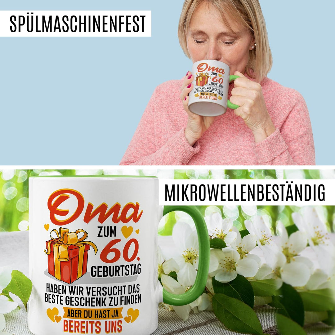 Tasse Grossmutter Geschenk Oma zum 60. Geburtstag haben wir versucht das beste Geschenk zu finden, a