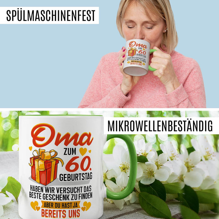 Tasse Grossmutter Geschenk Oma zum 60. Geburtstag haben wir versucht das beste Geschenk zu finden, a