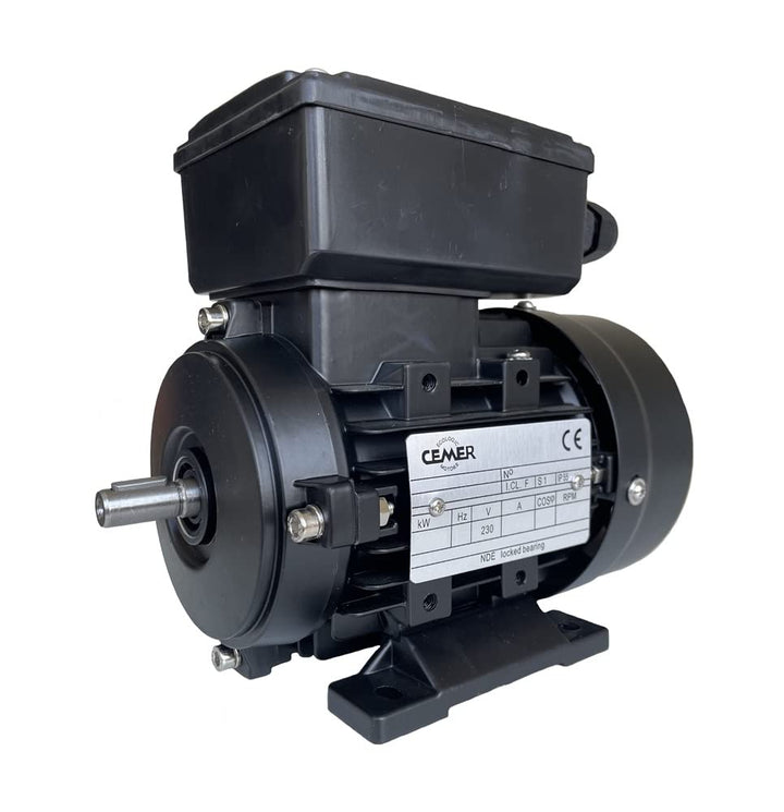 Elektrischer Motor, einphasig, 3000 U/min, 230 V, 0,09 kW, 0,12 PS, B3, Grösse 56 mm, Durchmesser de