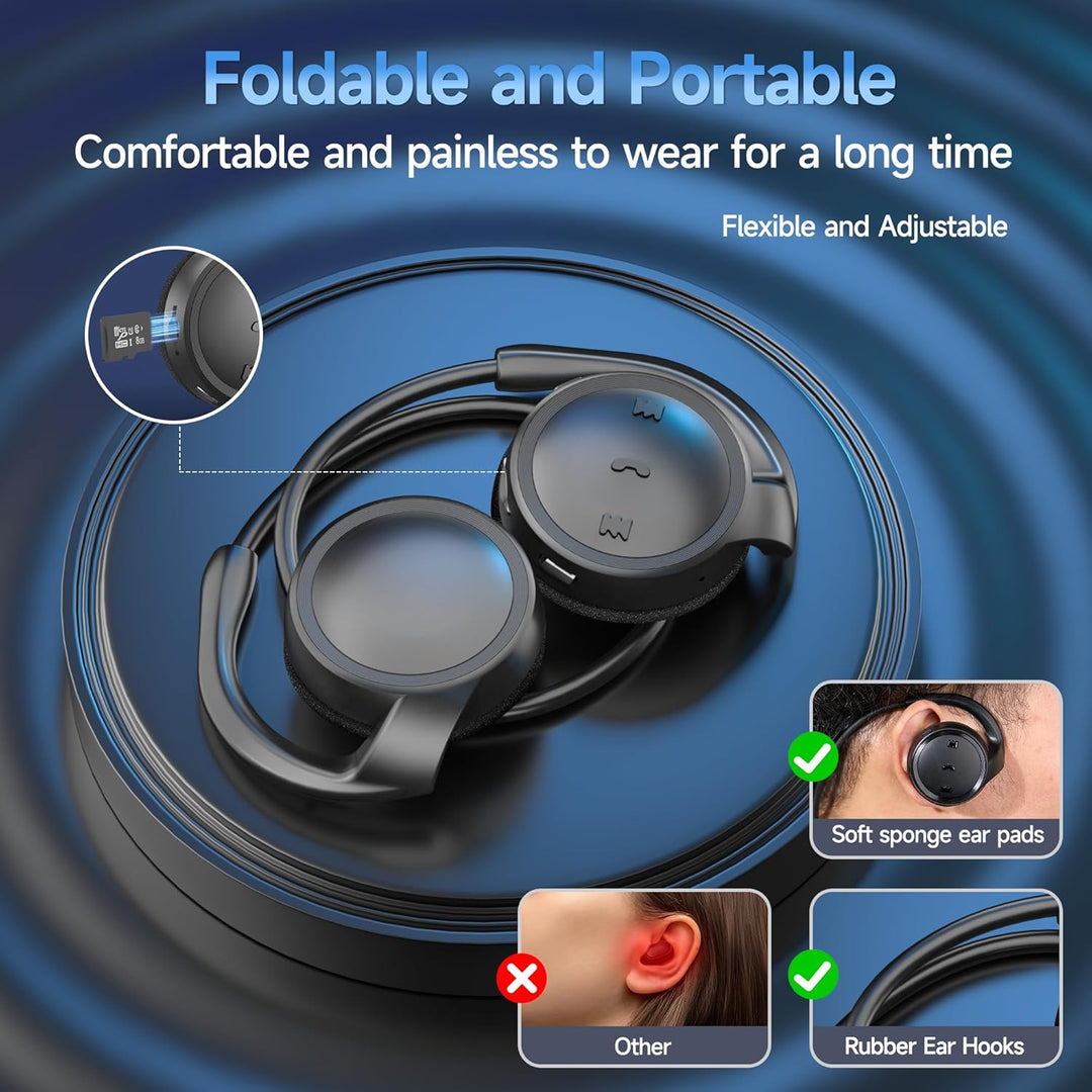 Kabellose Kopfhörer Bluetooth 5.0-Kopfhörer Sport mit Sprachanruf/HiFi Stereo Mikrofon, Headset Blue