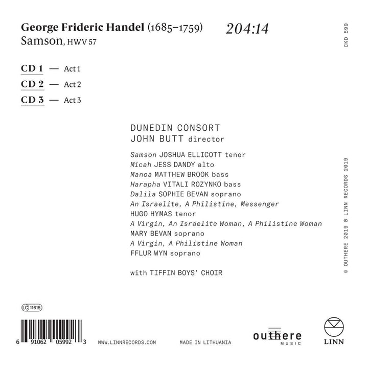 Händel: Samson, Audio-CD