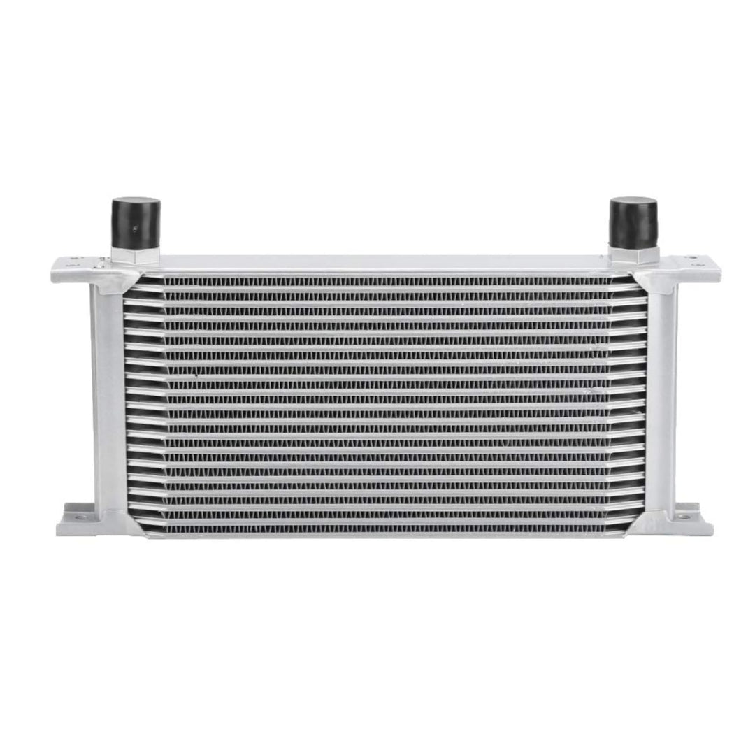 BOROCO Ölkühler 19 Reihen AN10 Anschluss Set Universal Zusatz Kühlung Extern Oil Cooler (Silber)