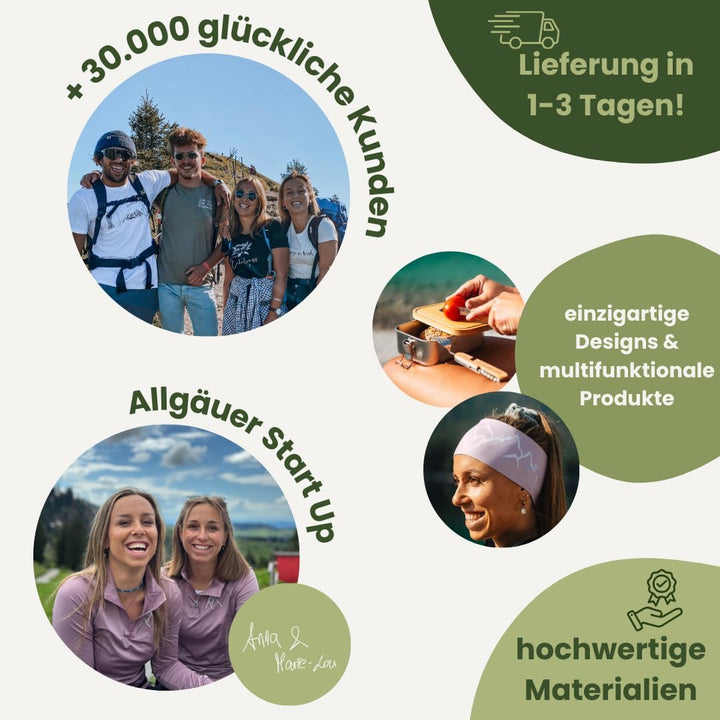 Gipfelgaudi Gipfelstürmer Brotdose mit Holzdeckel I Langlebige Edelstahl Box für Kinder & Erwachsene