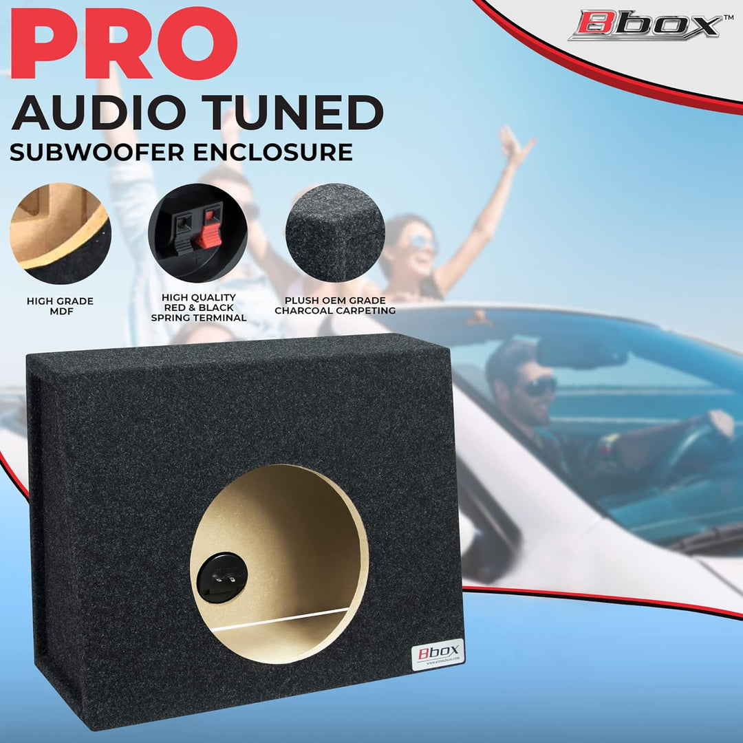 Atrend Bbox Single Sealed 12 Inch Wedge Shaped Subwoofer Enclosure - Universal Wedge Truck Enclosure