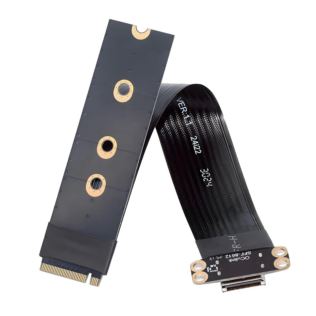 cablecc PCI-E4.0 M.2 M-Key 2280 NGFF auf Oculink SFF-8612 SFF-8611 Hostkabel für NVME U.2 SSD eGPU,