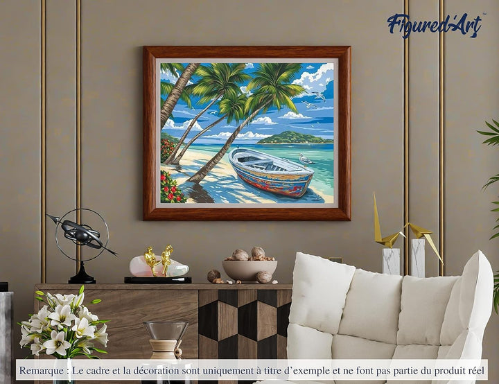 Figured'Art Malen Nach Zahlen Erwachsene Mit Rahmen Löwe in der Savanne - Paint by Numbers Basteln D