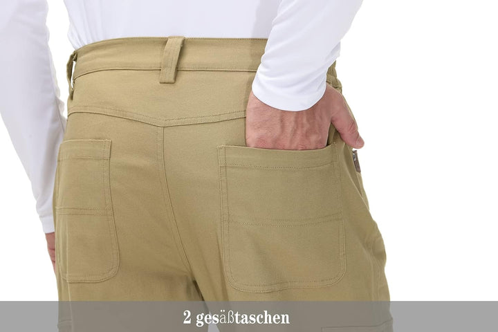 YSENTO Herren Cargohose Männer Arbeitshosen Stretch Chino Kargohosen Vintage Baggy Hosen Baumwolle 3
