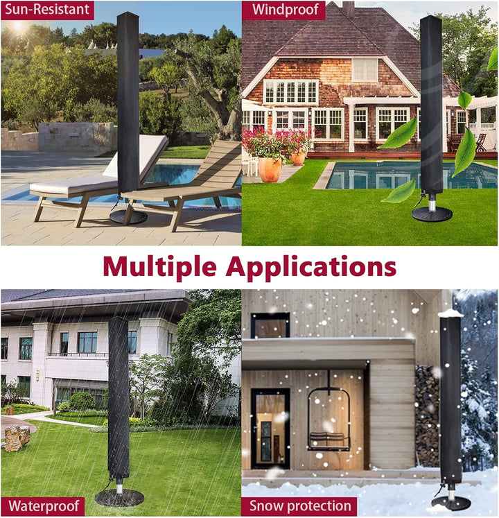 Sonnenschirmhülle Terrassenschirm Abdeckungen für Sonnenschirm 153x30x30cm Wasserdicht Reissfest 600