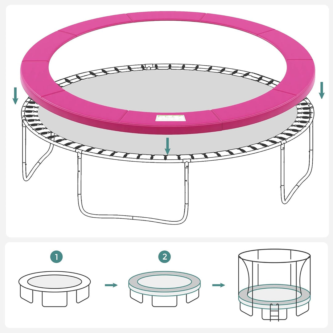 SONGMICS Trampolin Randabdeckung, Ø 183 244 305 366 427 cm, Federabdeckung, Randschutz, Sicherheitsm