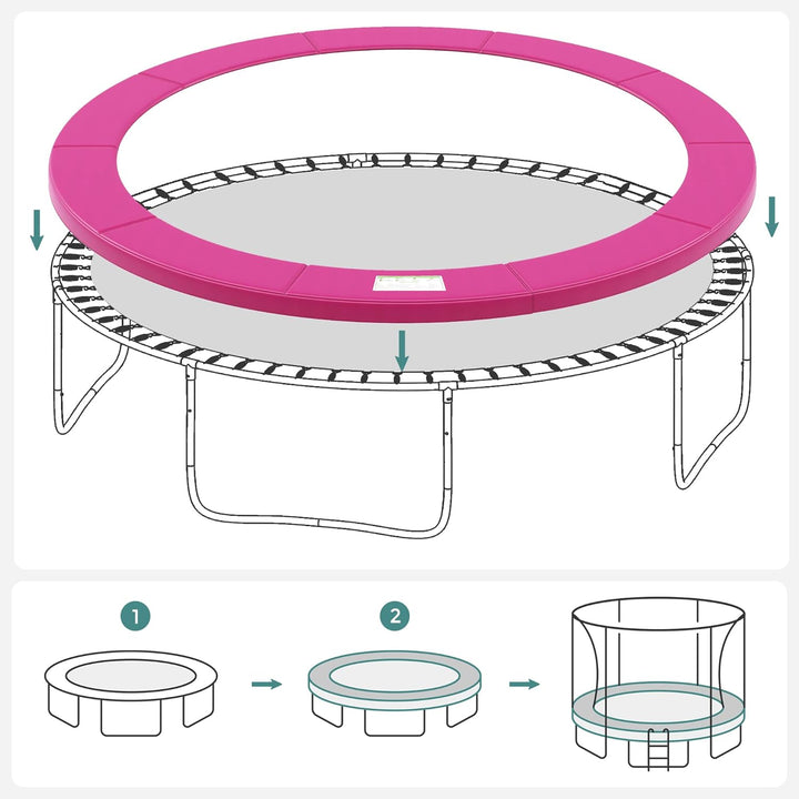 SONGMICS Trampolin Randabdeckung, Ø 183 244 305 366 427 cm, Federabdeckung, Randschutz, Sicherheitsm