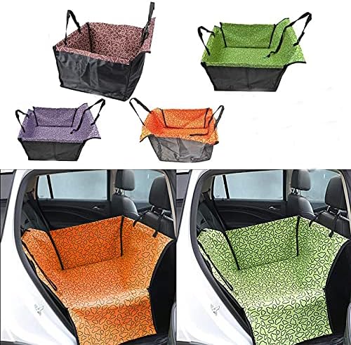 Riloer Car Boot Sitzbezug Pet Dog Cat SUV/LKW Protector Liner Mat Oxford wasserdicht Orange, Orange