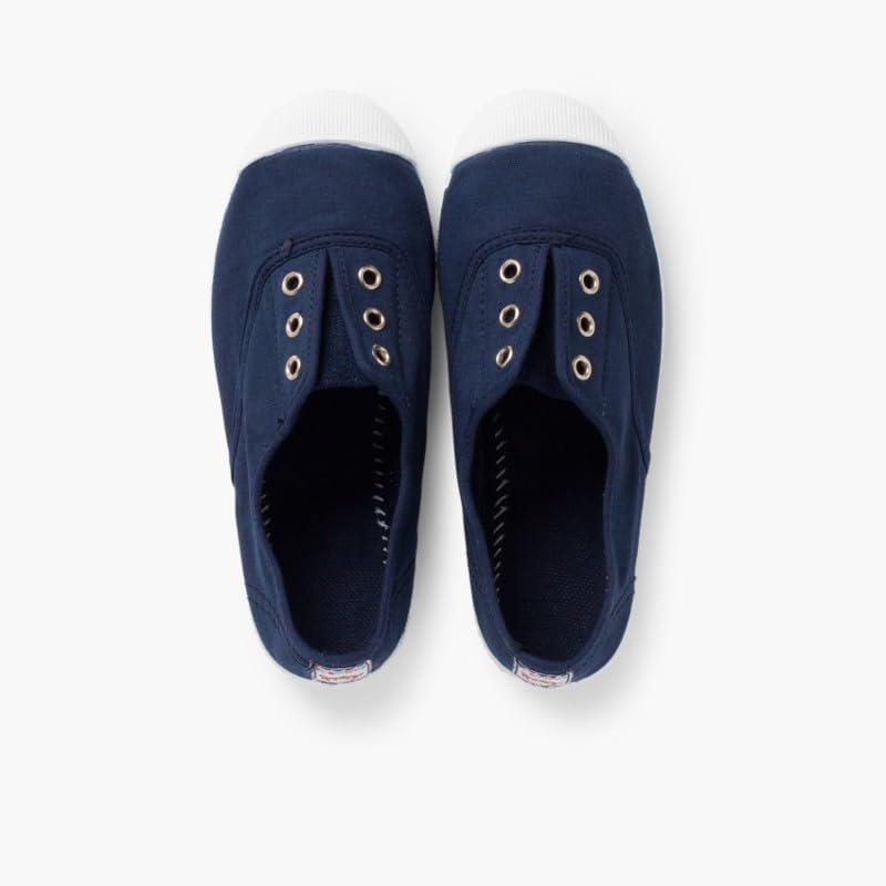 Pisamonas Leinwand-Sneakers Ohne Schnürsenkel Mit Gummispitze 22 EU Marineblau, 22 EU Marineblau