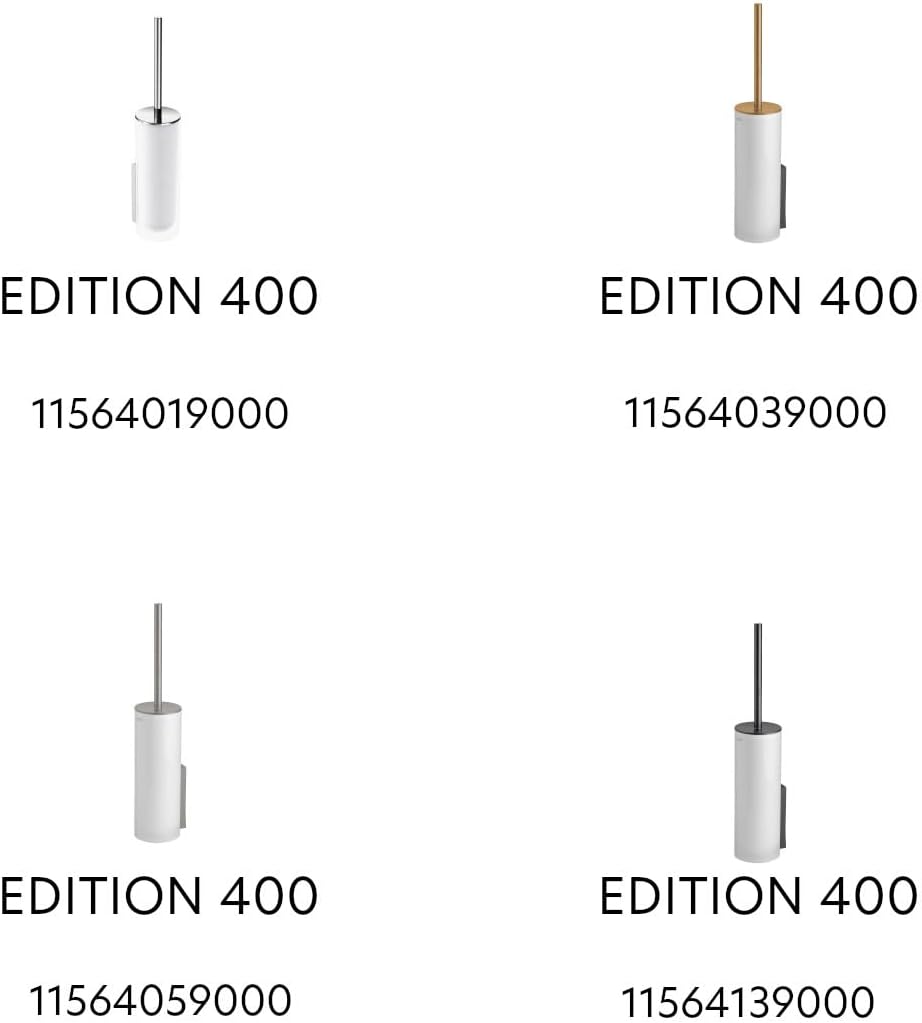KEUCO Ersatz Toiletten-Bürstenkopf, austauschbar, im 3er Set lose, 20,2x6,7cm, weiss, Original Herst