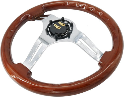 Simoni Racing DID Sportlenkrad A Kelch aus Holz, Schwarz