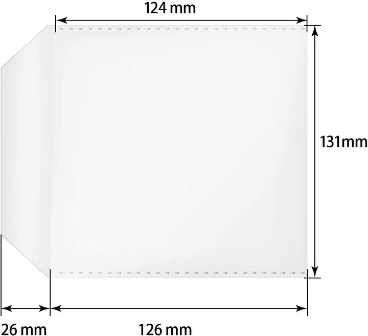 500 Stück CD/DVD/Bluray Schutzhüllen, PP, Transparent Hüllen, Sleeves mit Lasche, Leerhülle, Für Auf