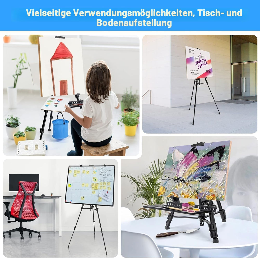 VAIIGO Staffelei gross L 52-162cm, Atelierstaffelei, Künstler Staffelei, Verstellbare Staffelei, Fel
