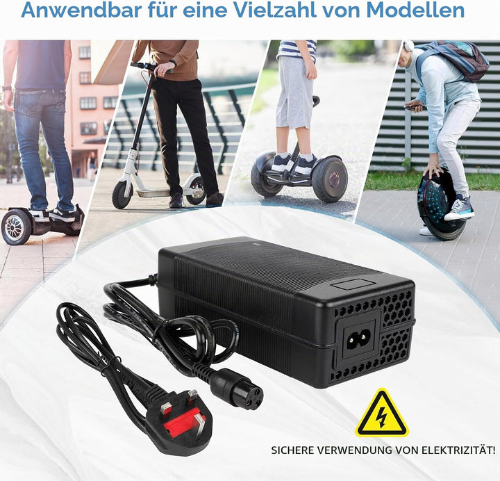 54.6V 2A Ladegeräte für Elektroroller für Kugoo M4/M4 Pro，UrbanGlide E-Cross Pro，48V E Scooter Unive