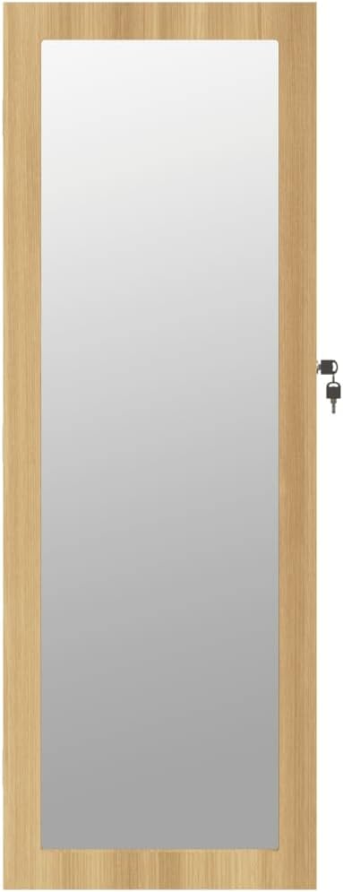vidaXL Schmuckschrank mit Spiegel Wandmontage 37,5x10x106 cm 37.5 x 10 x 106 cm Braun, 37.5 x 10 x 1