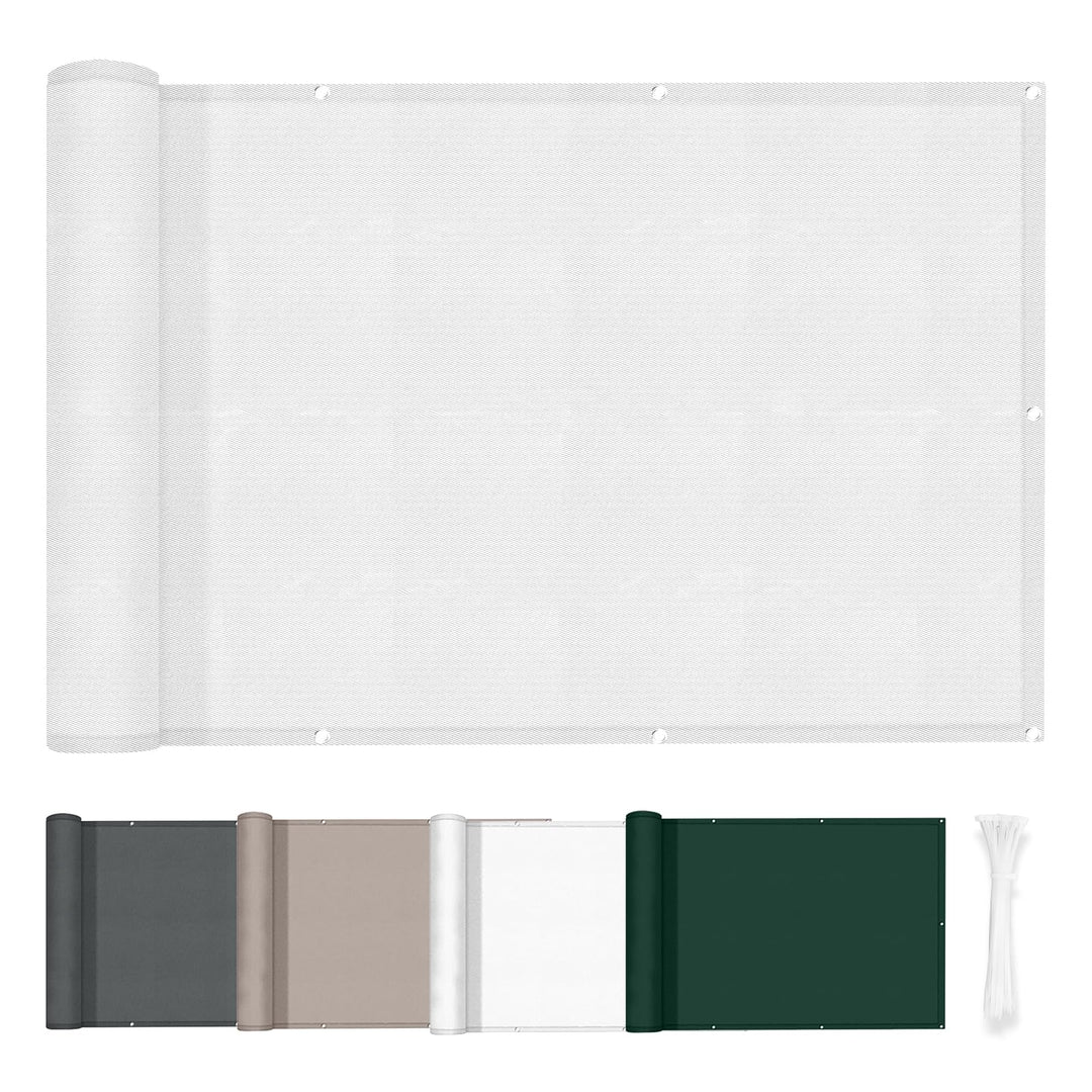 HENG FENG Balkon Sichtschutz 90x800cm,PES Wetterfest Balkonverkleidung,95% UV-Schutz Balkonverkleidu