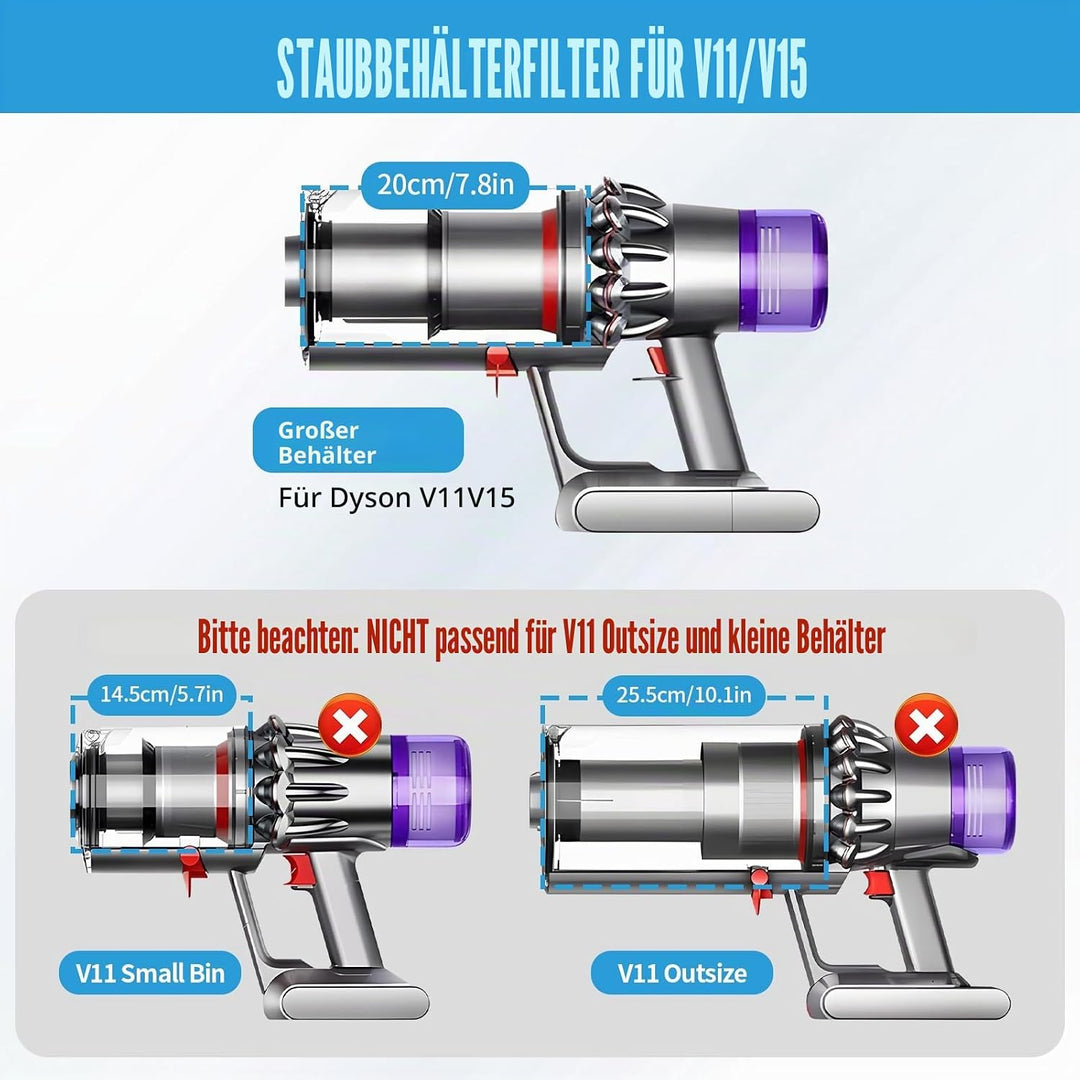 Staubsauger Staubbehälter für Dyson V11 V15 SV14 SV15 SV22